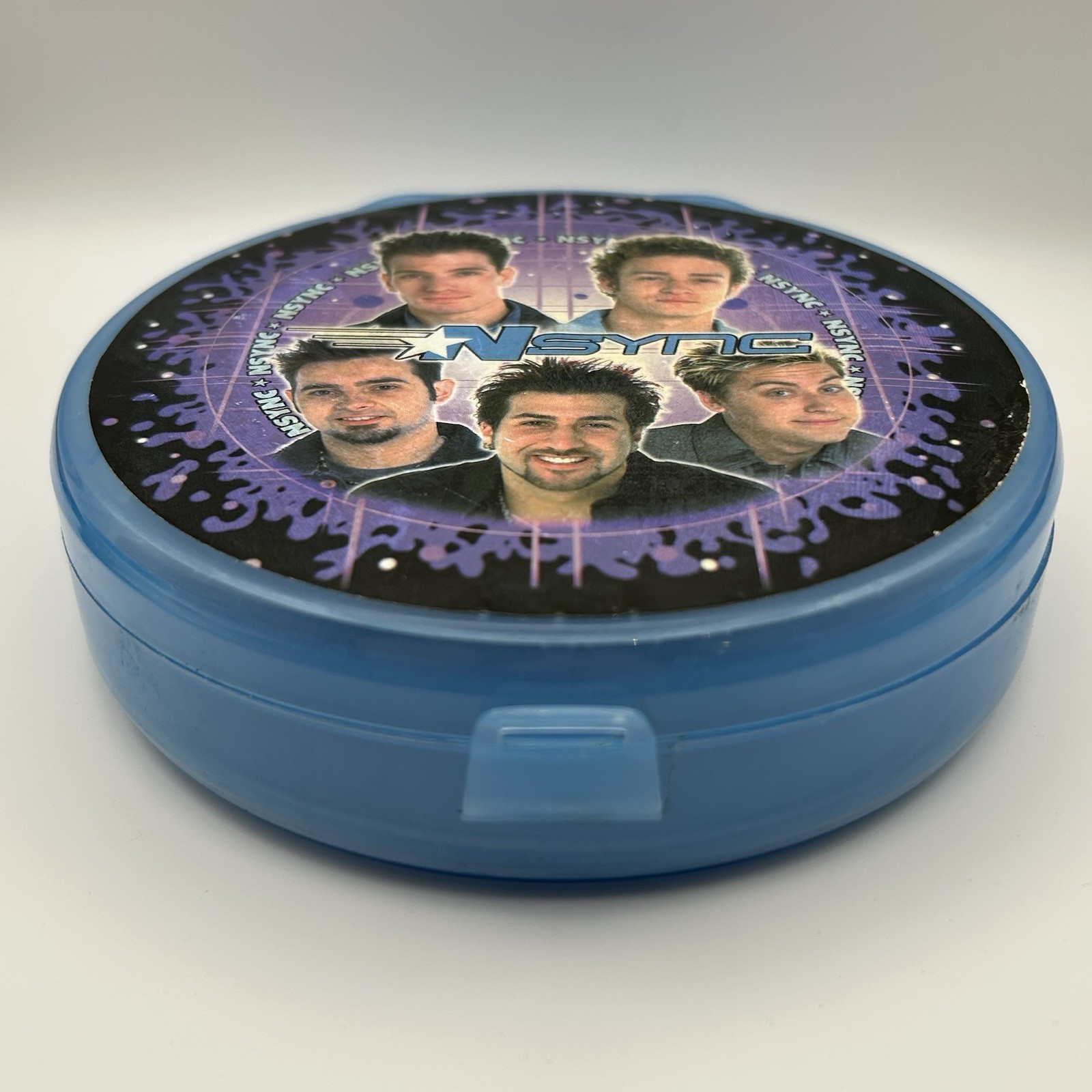 Vintage NSYNC Blue Plastic CD Case Holder Y2K Pop Music Memorabilia