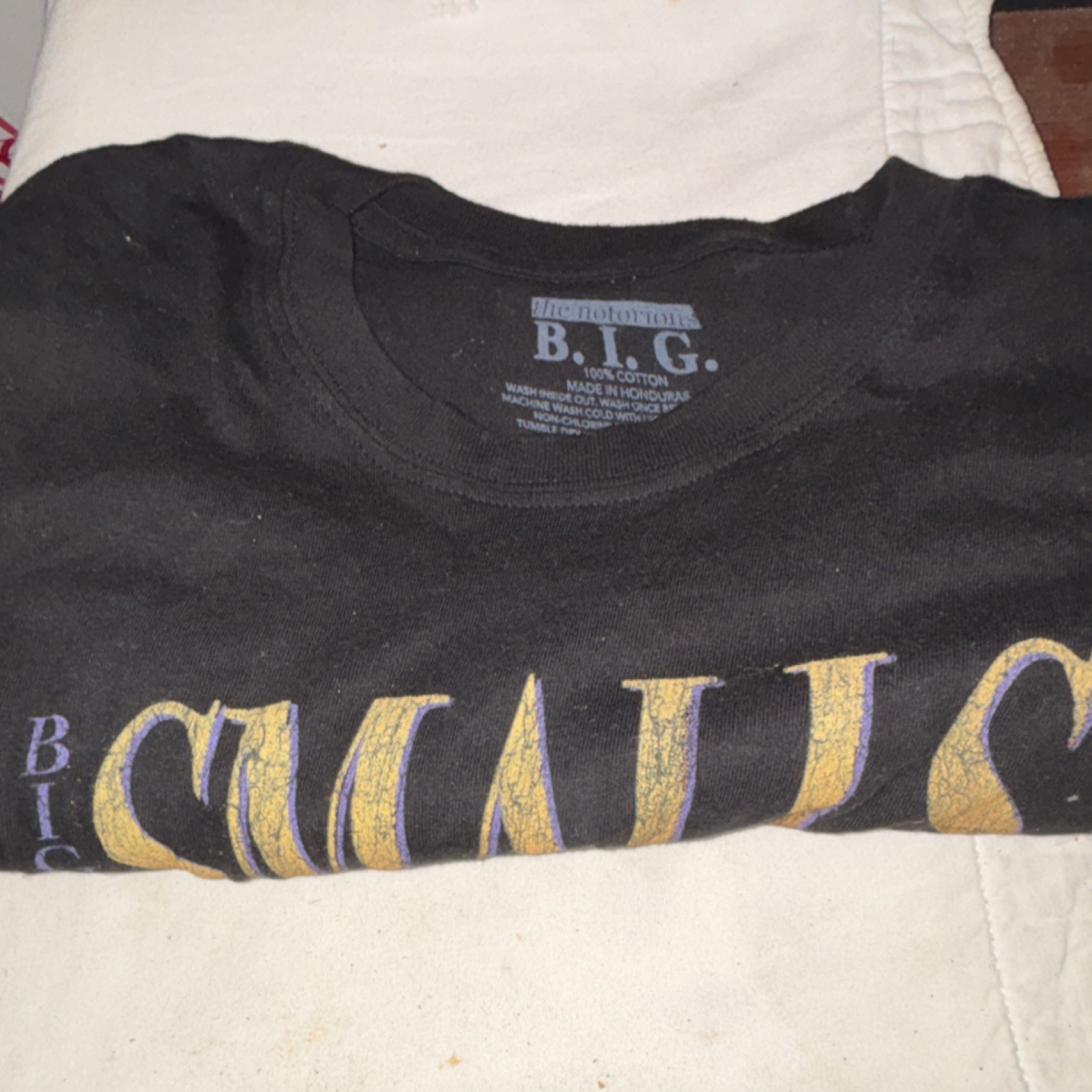 Brooklyn Mint Biggie Smalls Rap Hip Hop Graphic T-Shirt Black 100% Cotton L