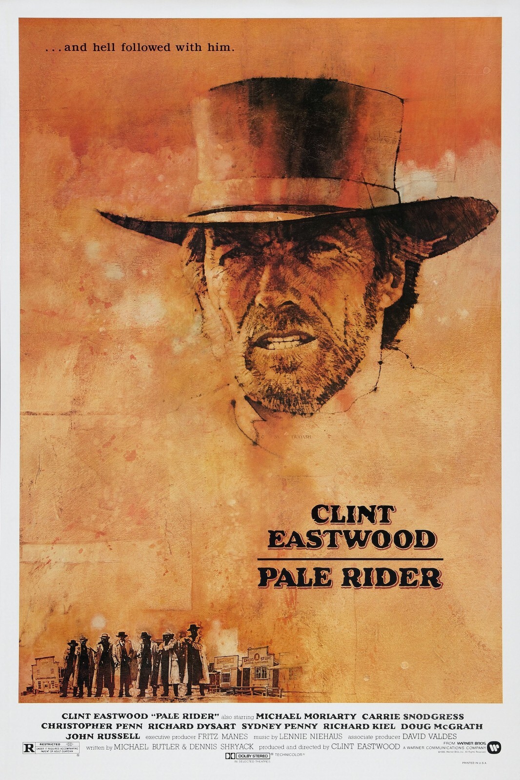 1985 Pale Rider Movie Poster 11X17 Clint Eastwood Chris Penn Western 🐴🔥