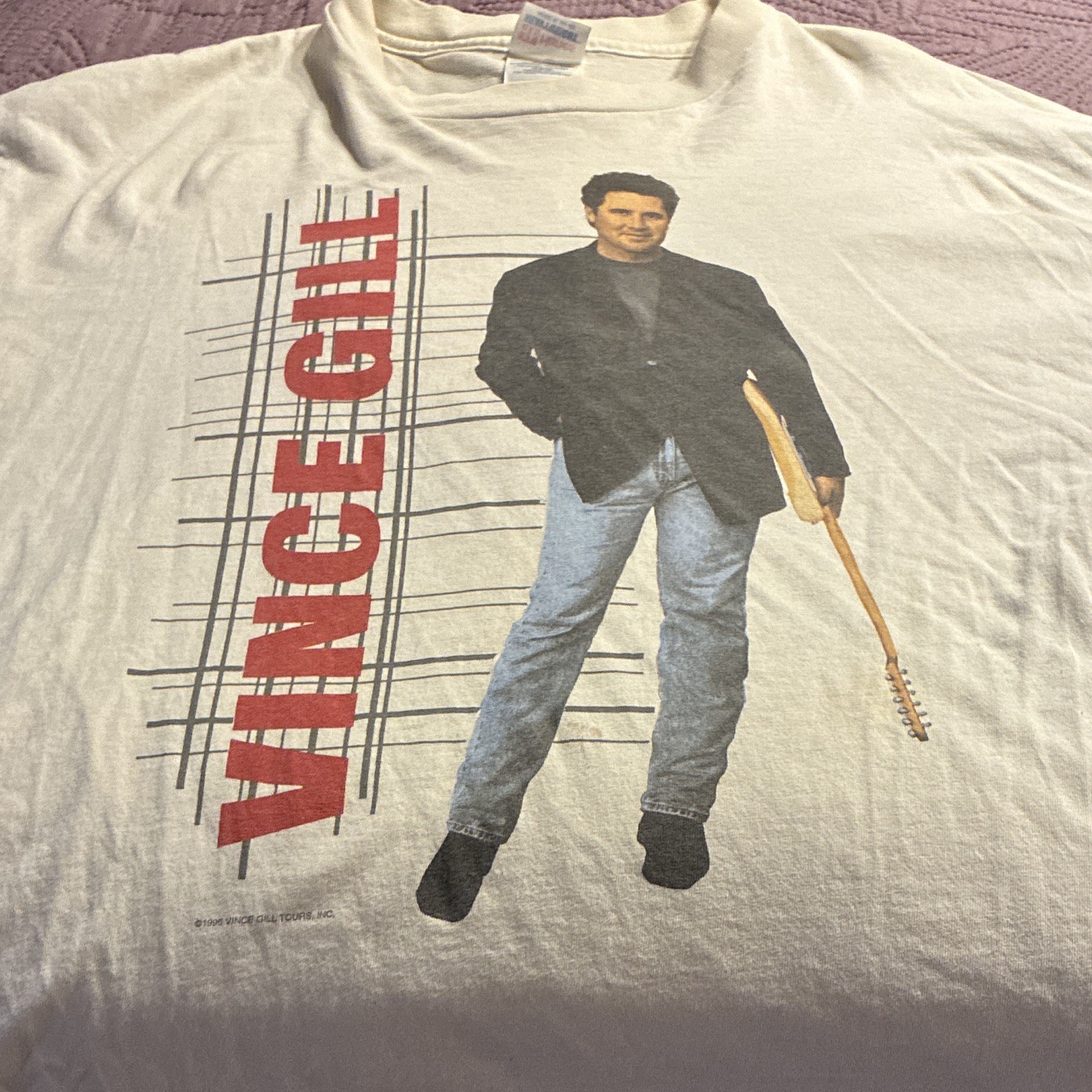 Vince Gill On Tour Country Music T-Shirt 1996 Adult XL (46-48)