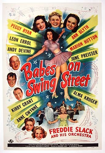 Original 1944 Babes on Swing Street Movie Poster One Sheet