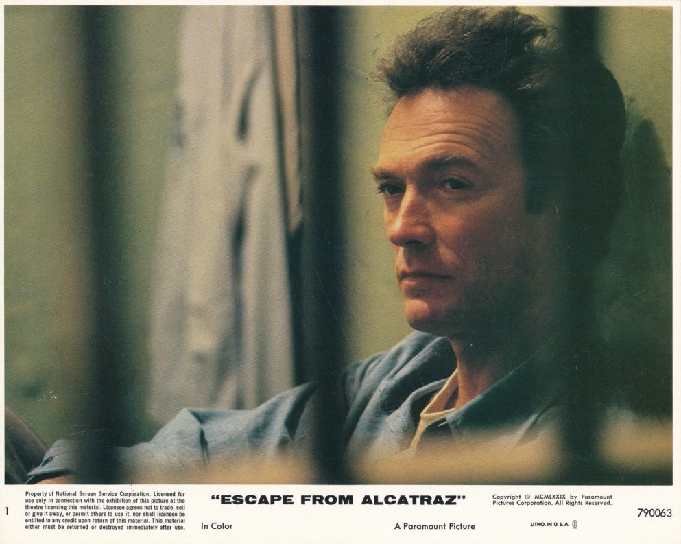 CLINT EASTWOOD Complete Set Of 8 Vintage 1979 ESCAPE FROM ALCATRAZ Color Photos