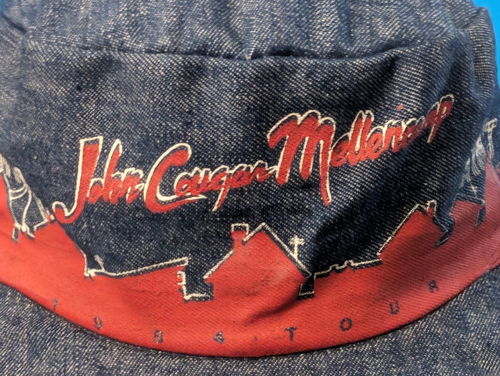 Vtg John Cougar Mellencamp Hat – Ain’t That America Tour 1984 – Band Merch OSFM