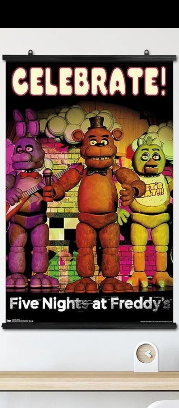 Five Nights At Freddy’s Celebrate Movie Poster 22.375″ x 34″ 1 side Teaser NEW