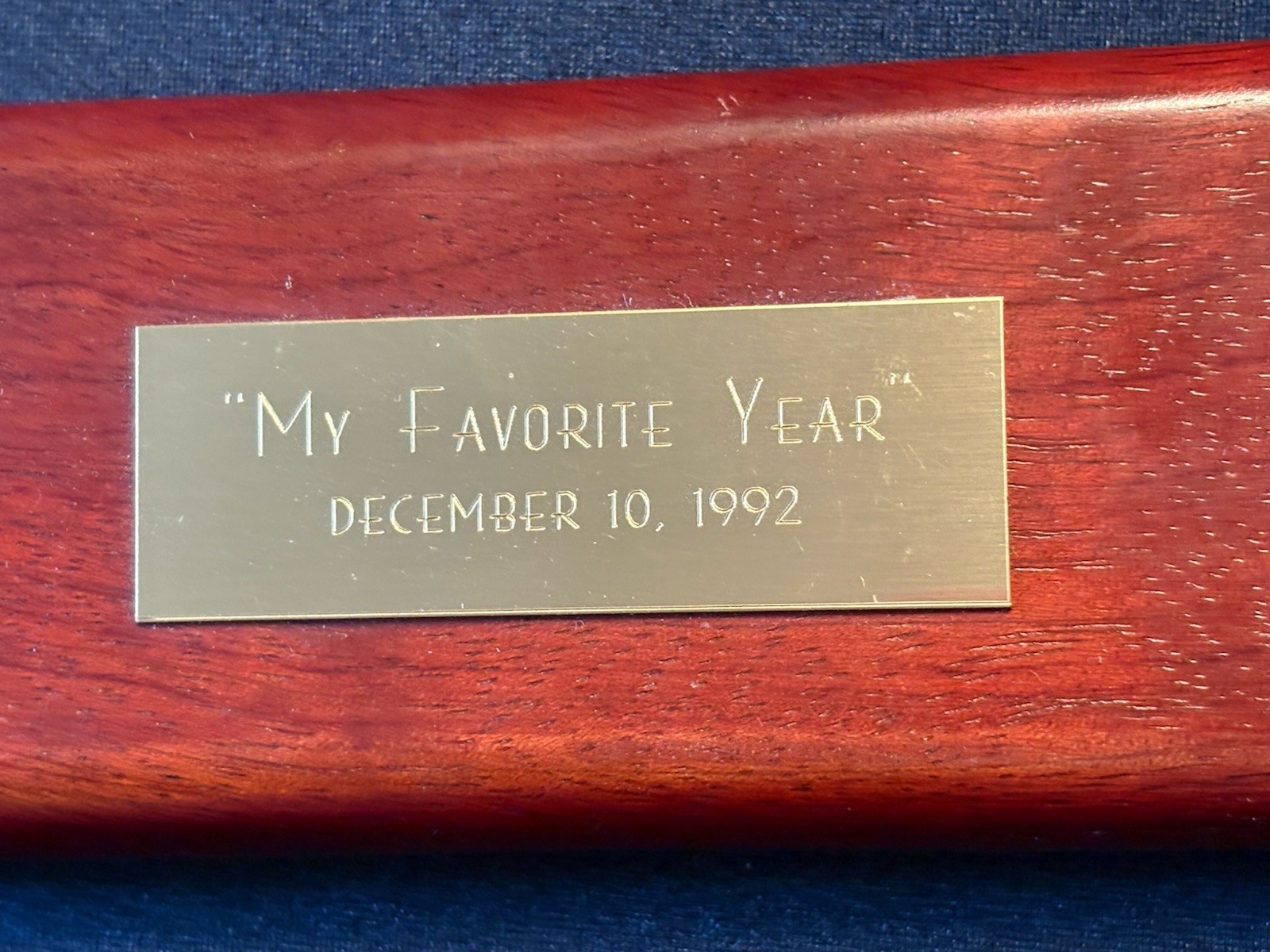 MY FAVORITE YEAR Broadway OPENING NIGHT GIFT Wood Pen in ETCHED BOX! Dec 10 1992