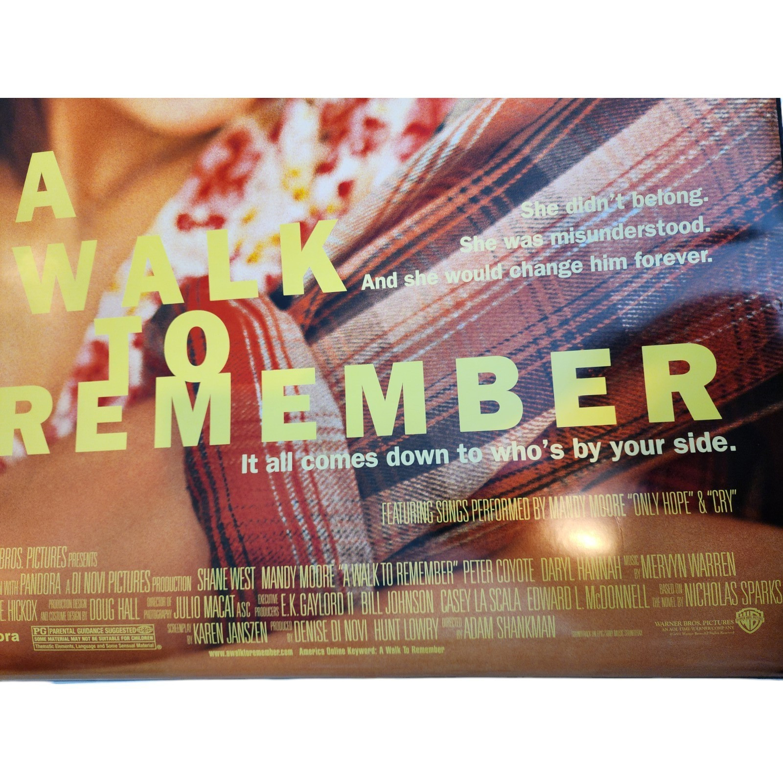 2002 A Walk to Remember Romance Double Sided 27″ x 41″ Theatrical Movie Poster