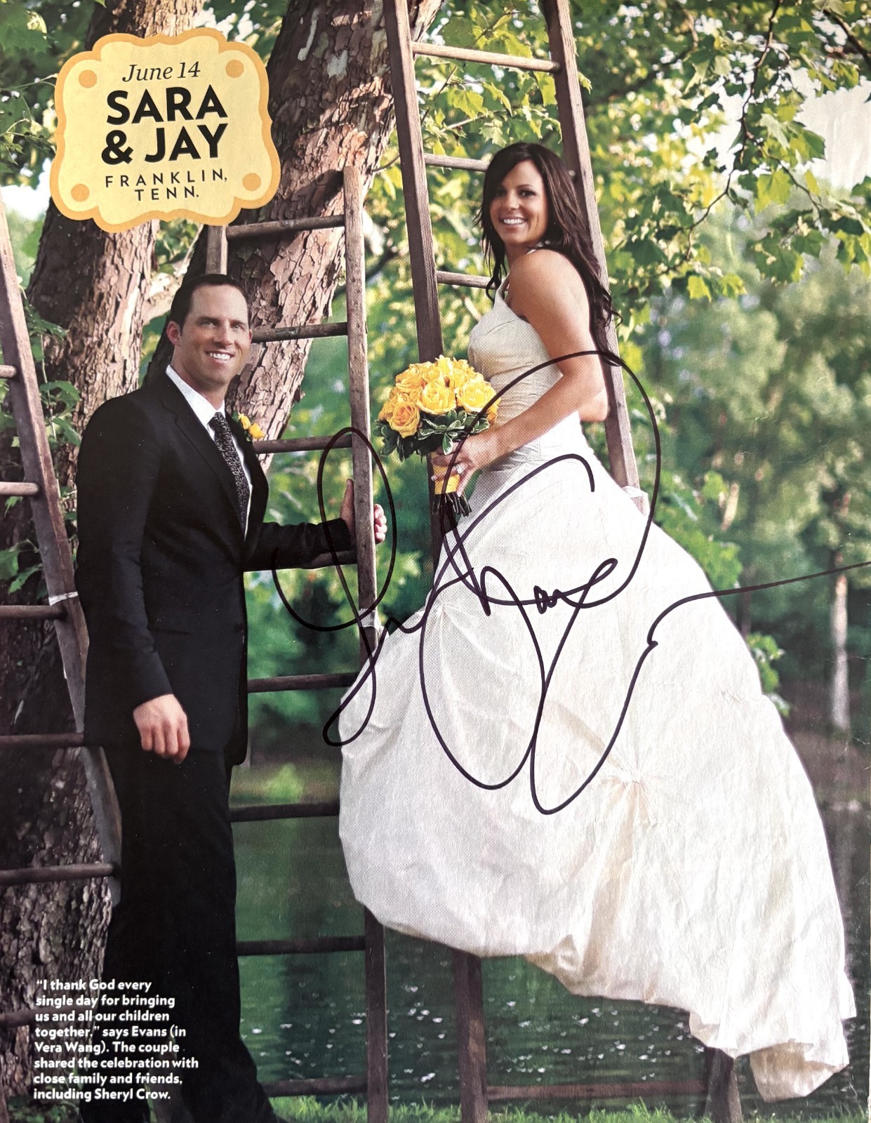 SARA EVANS SIGNED 8×10 Magazine Page – COUNTRY MUSIC STAR RARE in-person