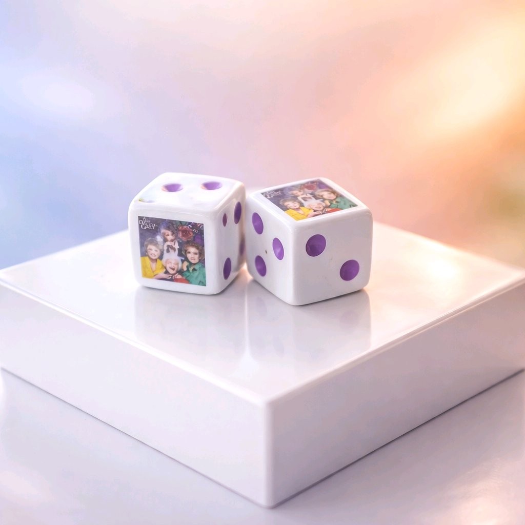 The Golden Girls TV Show Dice Pair Set Collectible Board Game Night Rare
