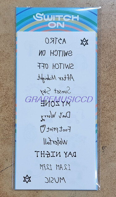 ASTRO 2021 SWITCH ON POP-UP STORE OFFICIAL MD GOODS TATTOO STICKER SET SEALED
