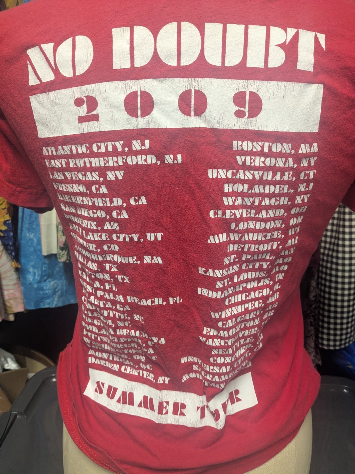 No Doubt 2009 Summer Tour Red T-Shirt Size S