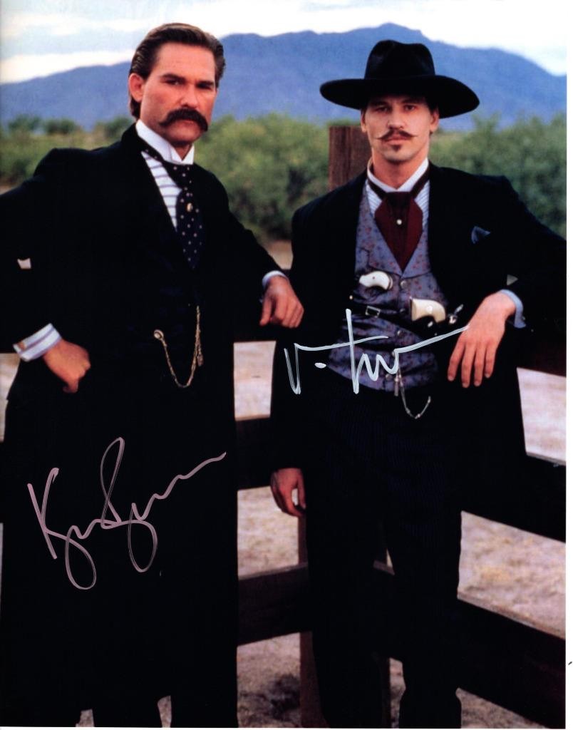 Kurt Russell Val Kilmer autographed 11×14 Photo signed Picture Photo with COA