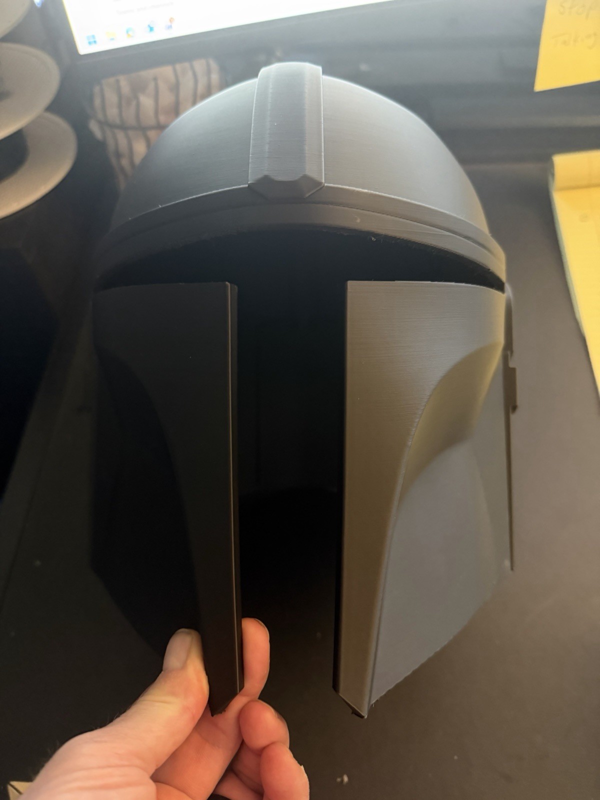 3D Print Mandolorian Helm. XL size, single piece. 23-24 in. fit