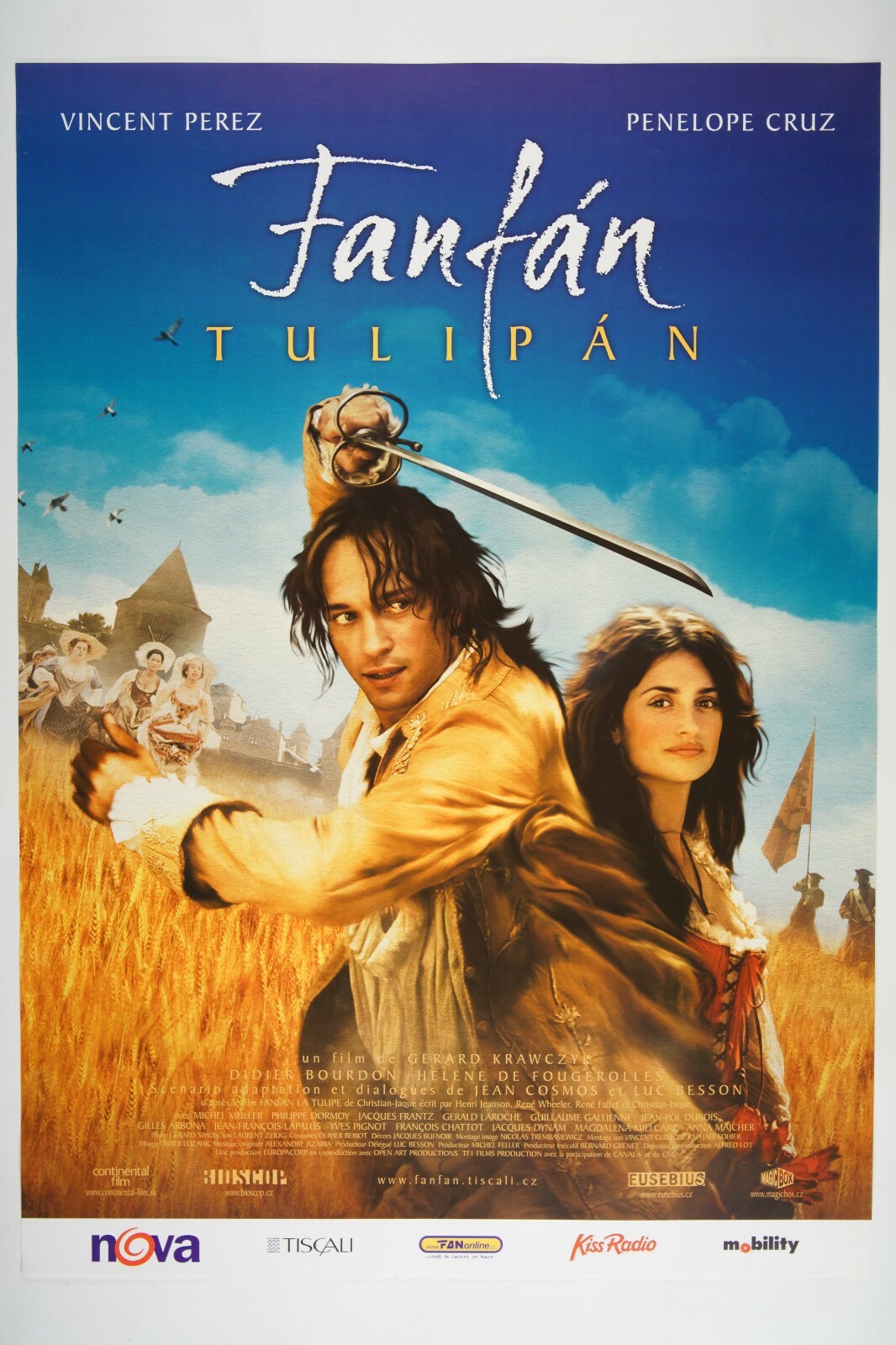 FANFAN LA TULIPE 33×23 Orig Czech movie poster 2003 VINCENT PEREZ, PENÉLOPE CRUZ