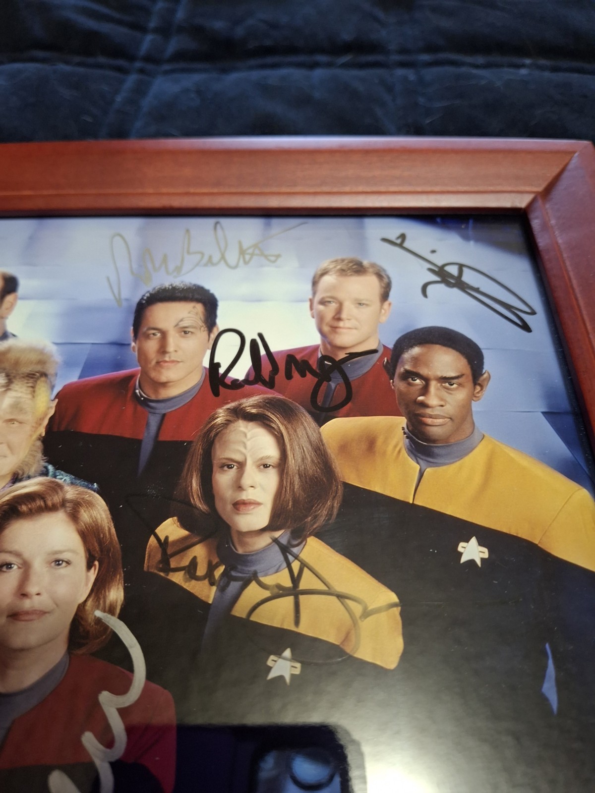Star Trek: Voyager Cast Autographed Photo Framed w/ Creation Entertainment COA