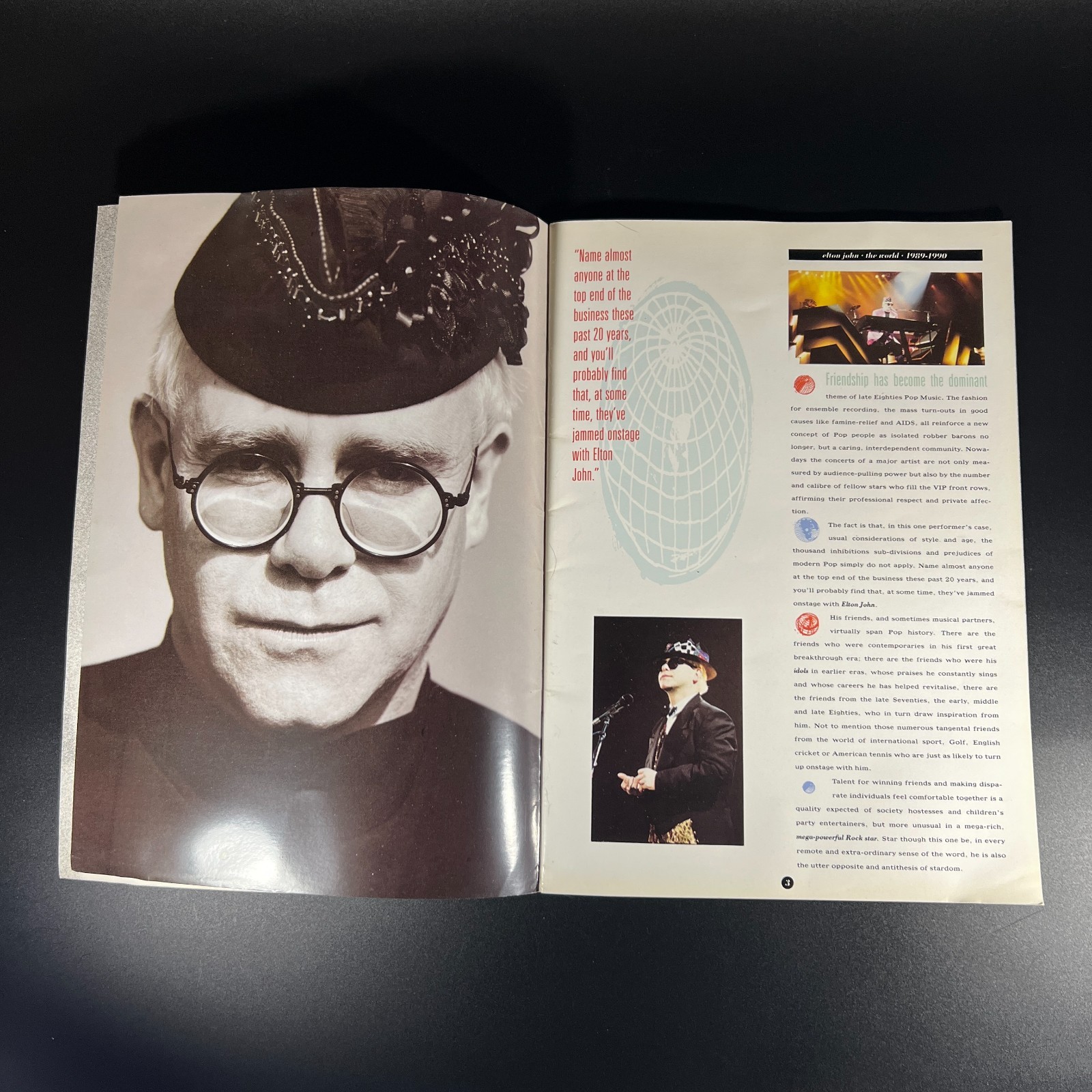 Vintage Elton John Concert Tour Souvenir Programs – Lot of 6 – 1979-1990