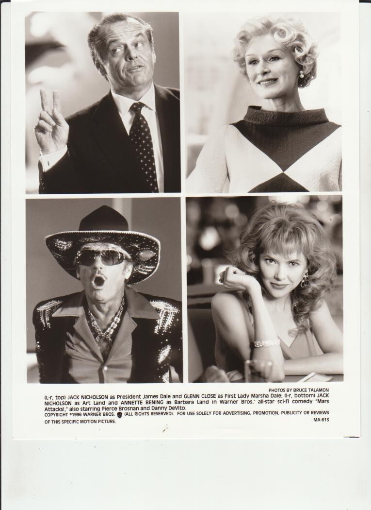 MARS ATTACKS – MOVIE- 18 ORIGINAL PUBLICITY PHOTOS-SEE ALL SCANS 1996