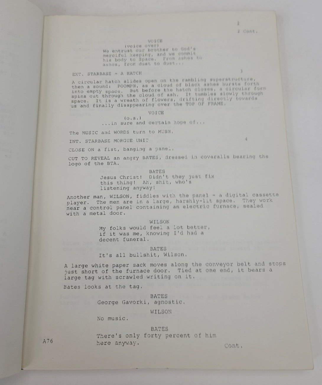 ENEMY MINE / Edward Khmara 1984 Screenplay office copy, Dennis Quaid space war
