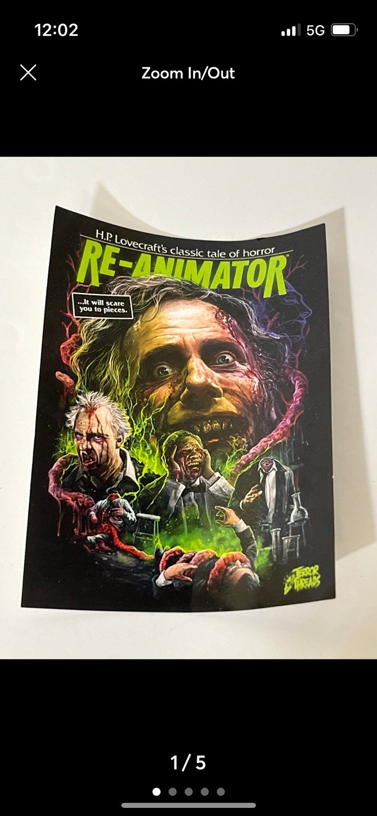 RE-ANIMATOR Horror Movie Terror Threads promo sticker 3×4 Officially Licensed
