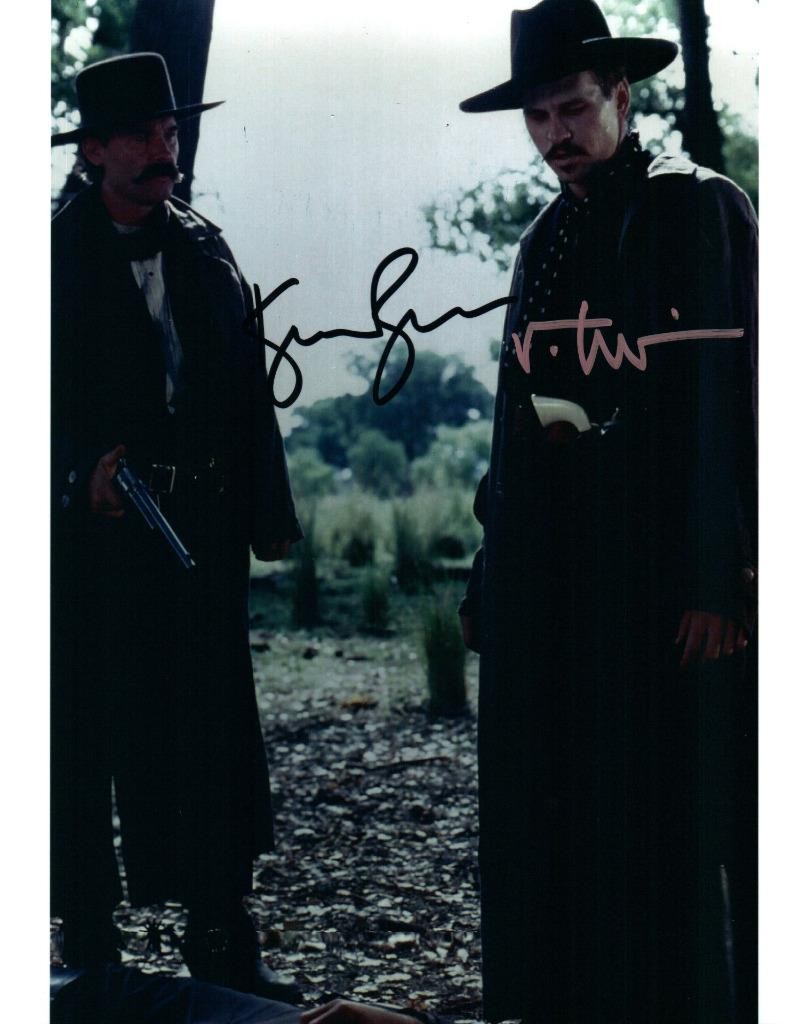 Val Kilmer Kurt Russell signed 8×10 Photo autograph Picture autographed and COA