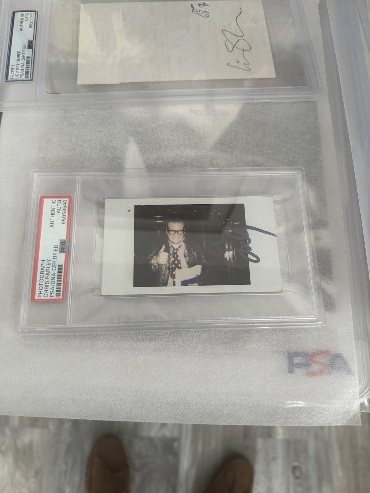 CHRIS FARLEY SIGNED AUTOGRAPHED ORIGINAL POLAROID PSA DNA SLABBED ENCAPSULATED