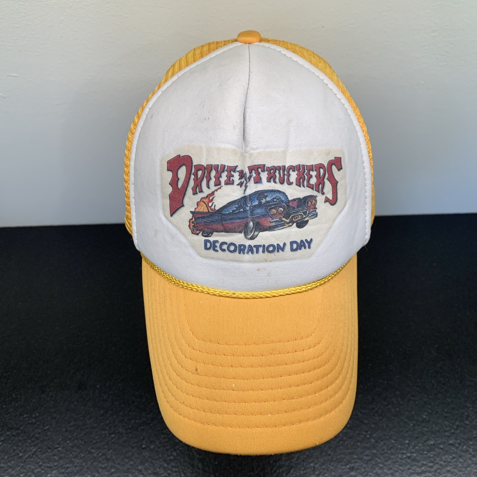 Vtg Drive-By Truckers Hat Decoration Day 2003 Trucker Cap Yellow Rope Wes Freed