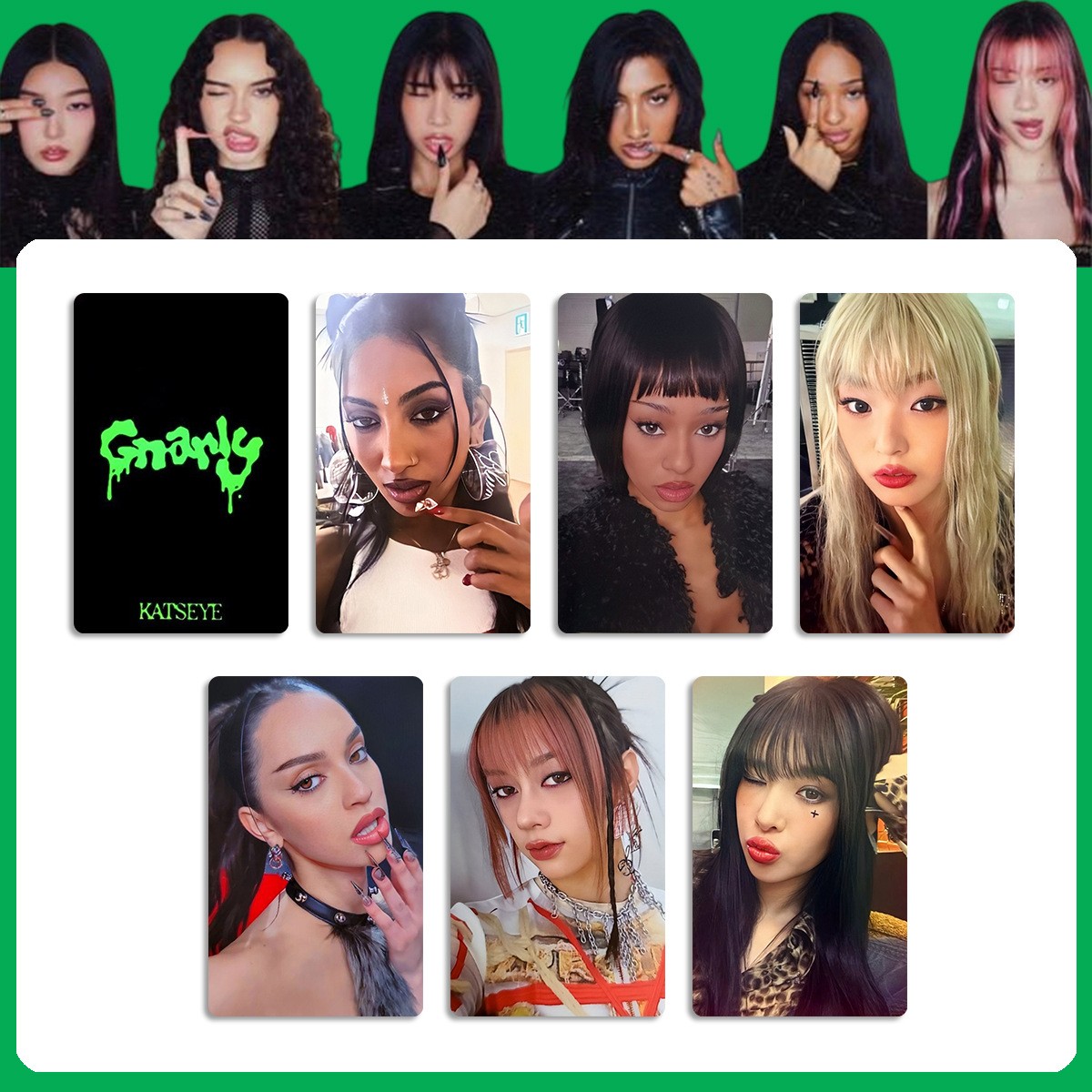 6pc/set KATSEYE GNALRY Lara Yoonchae Broadcast Stage Photocard SpecialPhotocard