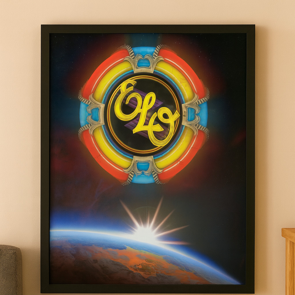 Framed Electric Light Orchestra Poster – Retro Psychedelic Rock Wall Art Decor
