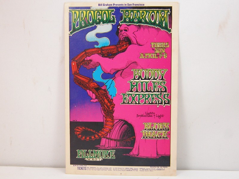 Bill Graham FILLMORE WEST POSTCARD #167 PROCOL HARUM Buddy Miles
