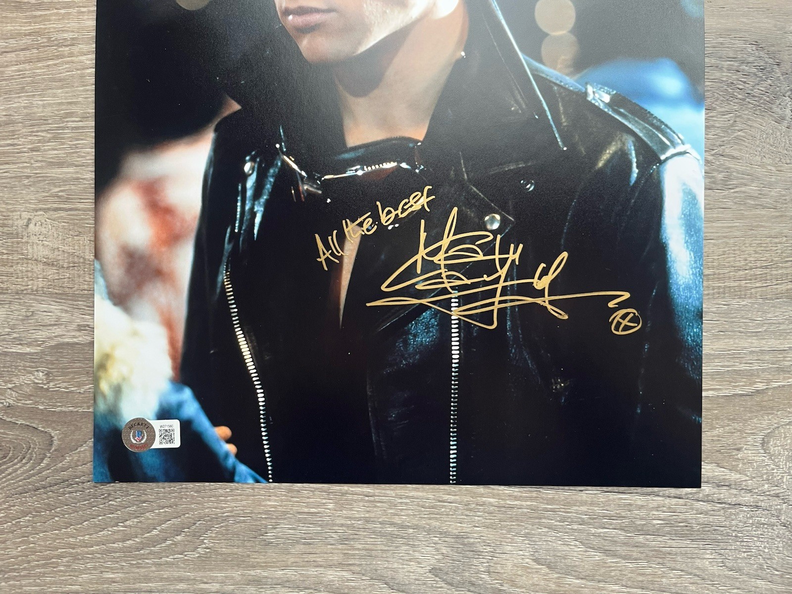 Maxwell Caulfield Signed Michael Carrington 11×14 Photo Beckett COA Grease 2