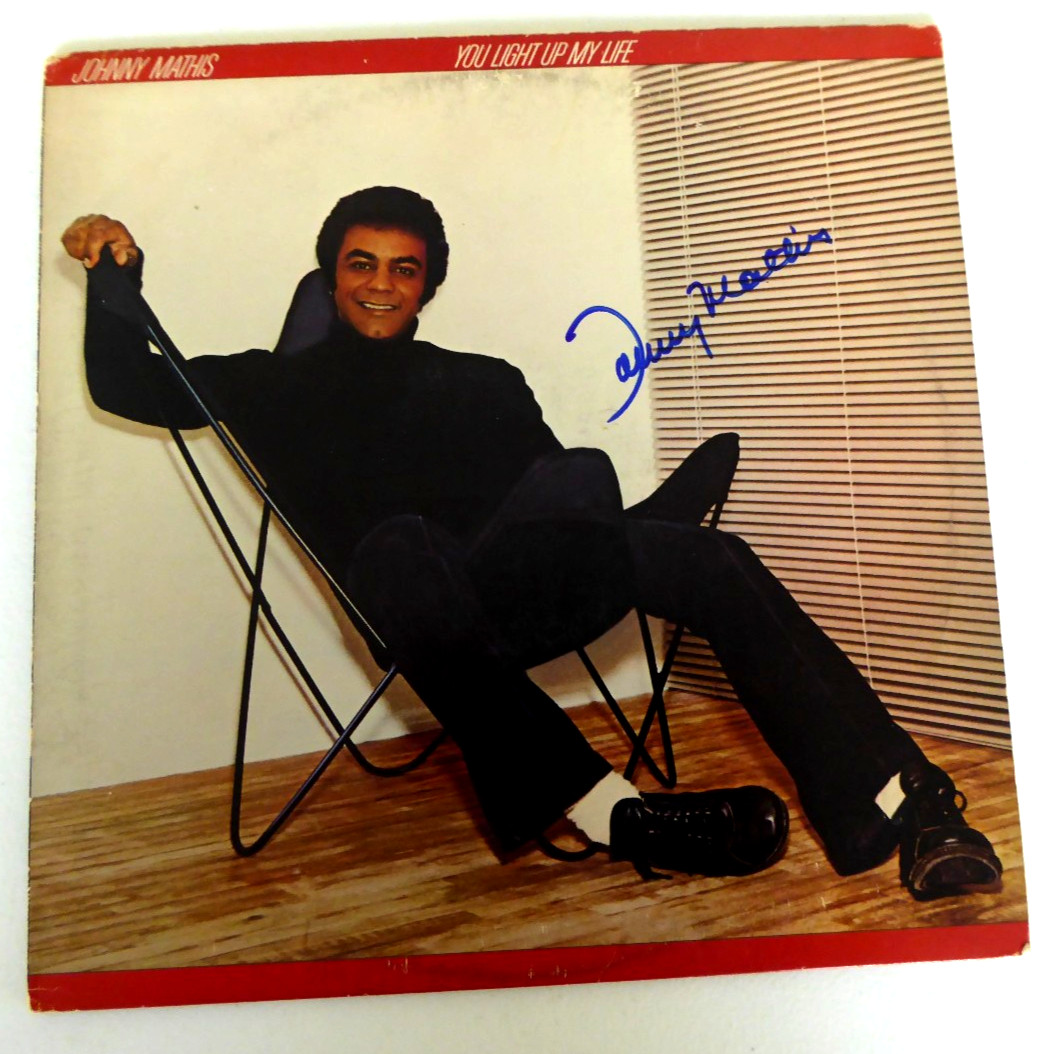 Johnny Mathis Authentic Signed “You Light Up My Life” Record Cover Autograph