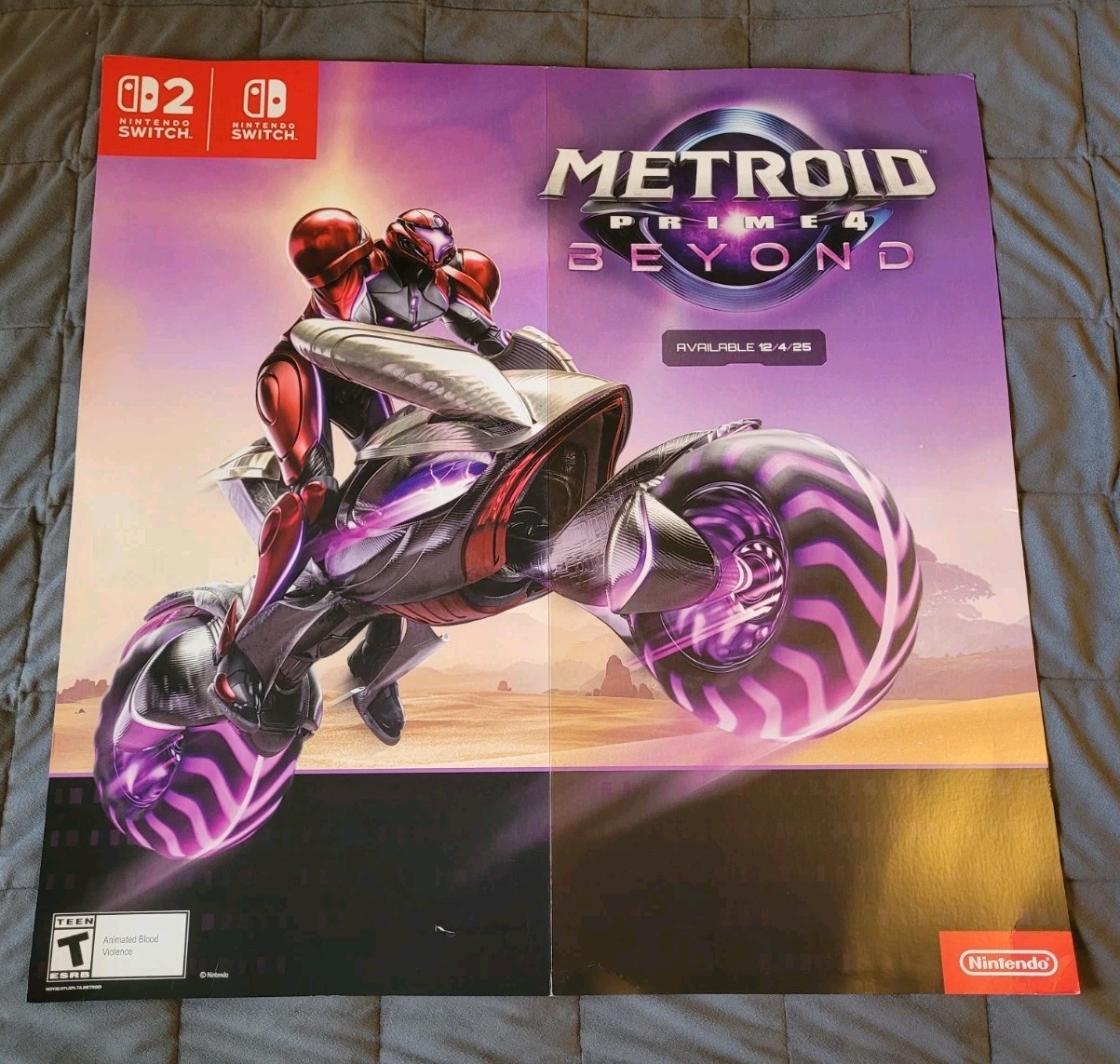 Metroid Prime 4: Beyond Promo Store Display Advertisement Poster Nintendo Switch