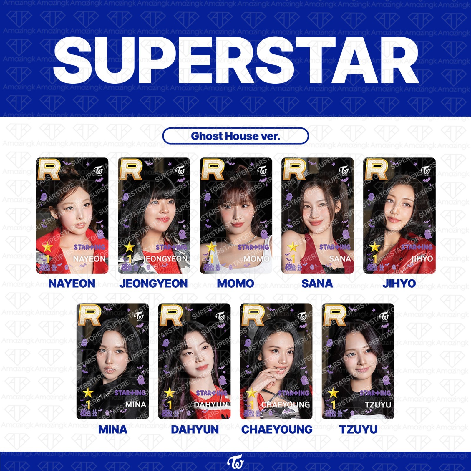 [PreSale] TWICE SUPERSTAR JYP Series STAR+ING : Ghost House Photocard