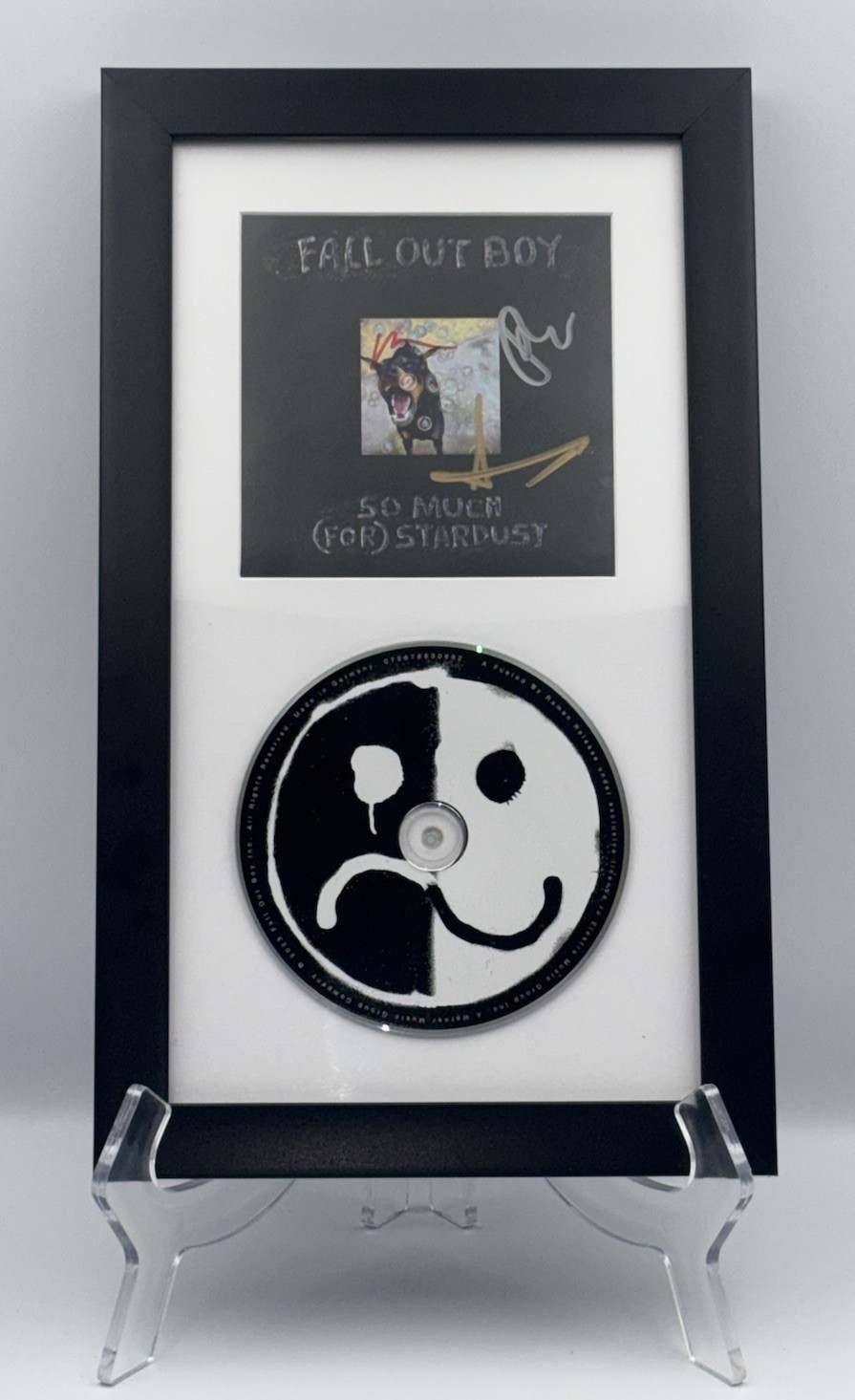 FALL OUT BOY SO MUCH FOR STARDUST SIGNED AUTOGRAPHED FRAMED & MATTED ART CARD #4