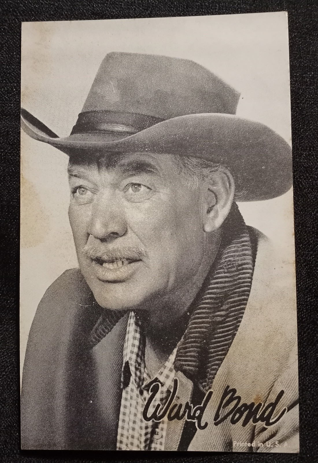 Vintage 1950s TV Star Ward Bond Arcade Postcard Wagon Train TV Show