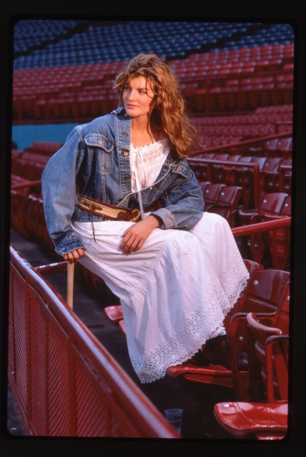 Renee Russo Major League Boho Glamour in Baseball Stadium Original Transparency