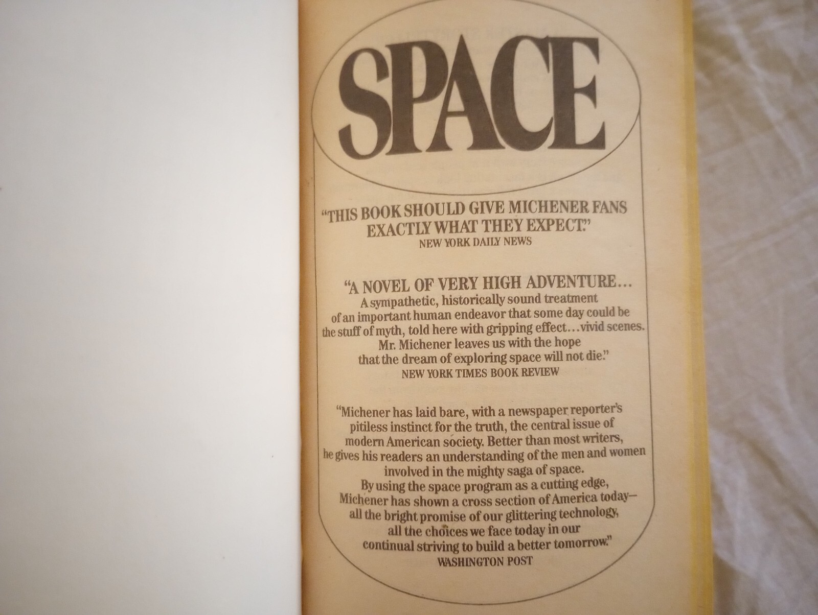James A. Michener Space #1 Best Selling Novel Now A 13 Hour Mini Series On CBS