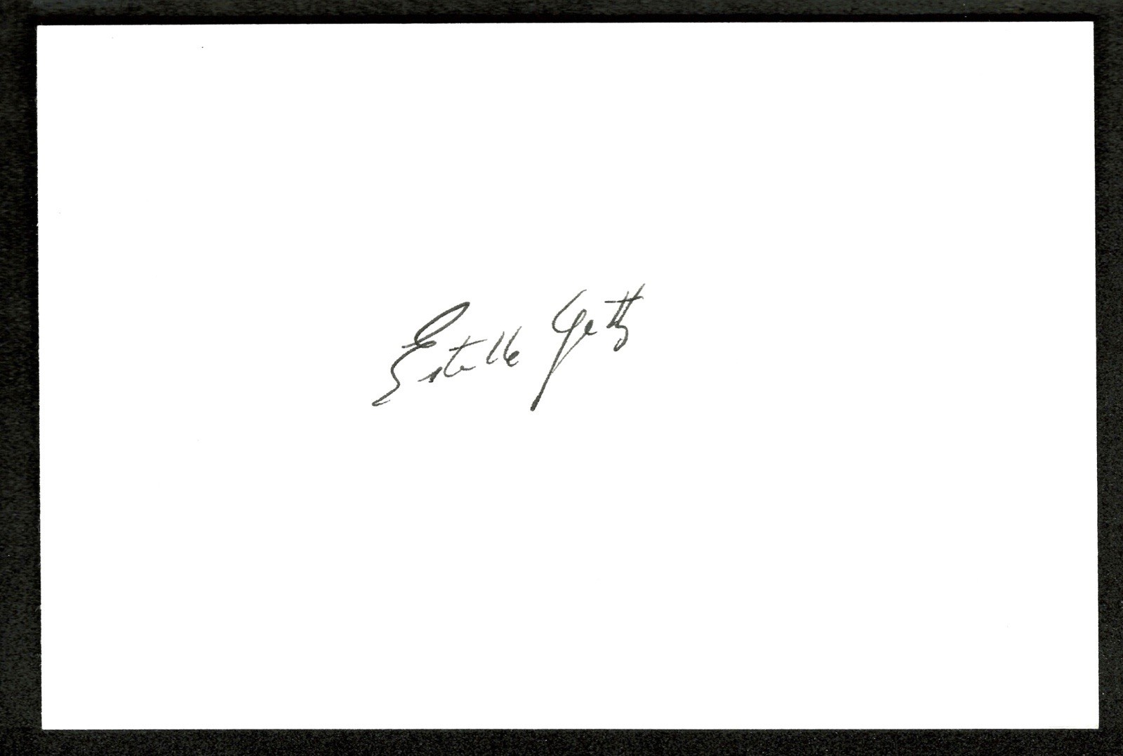 Estelle Getty Signed Autographed 4×6 Card BAS Beckett Cert Golden Girls
