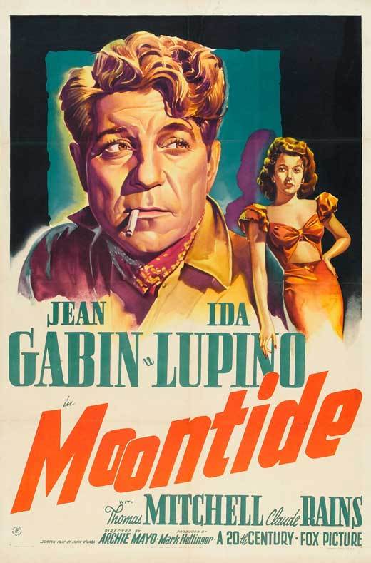MOONTIDE Movie POSTER 27×40 Jean Gabin Ida Lupino Thomas Mitchell Claude Rains