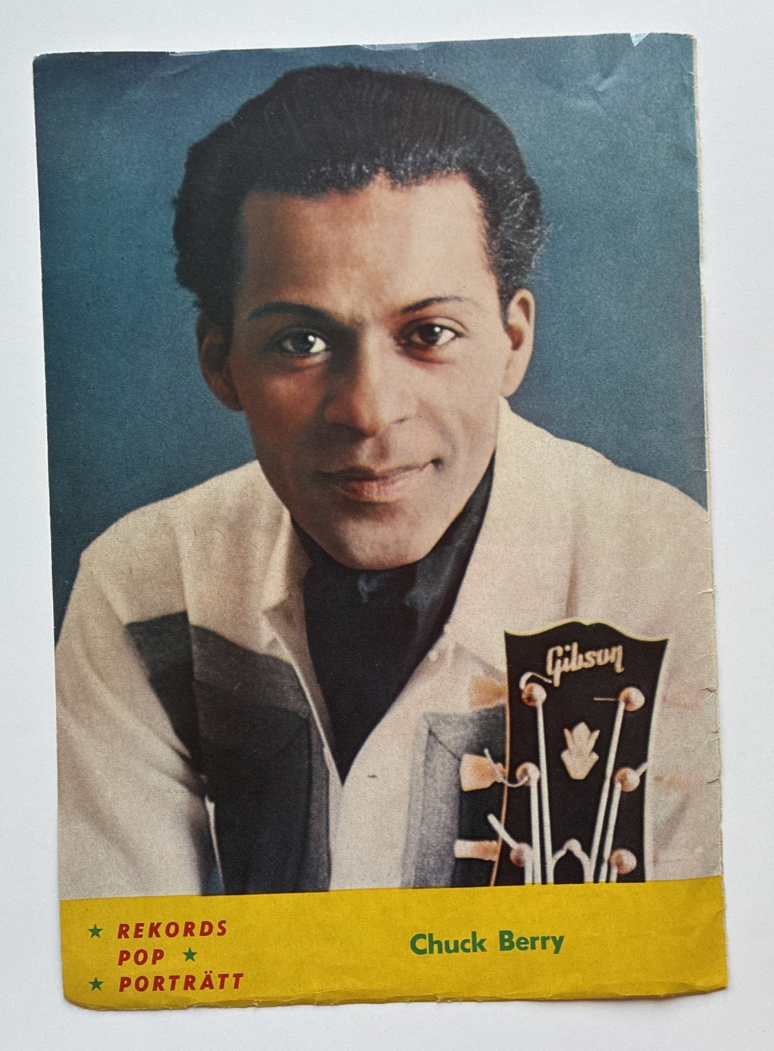 1965 CHUCK BERRY REKORD POP PORTRAIT 8 1/8″ x 11 7/8″ COLOR PHOTO