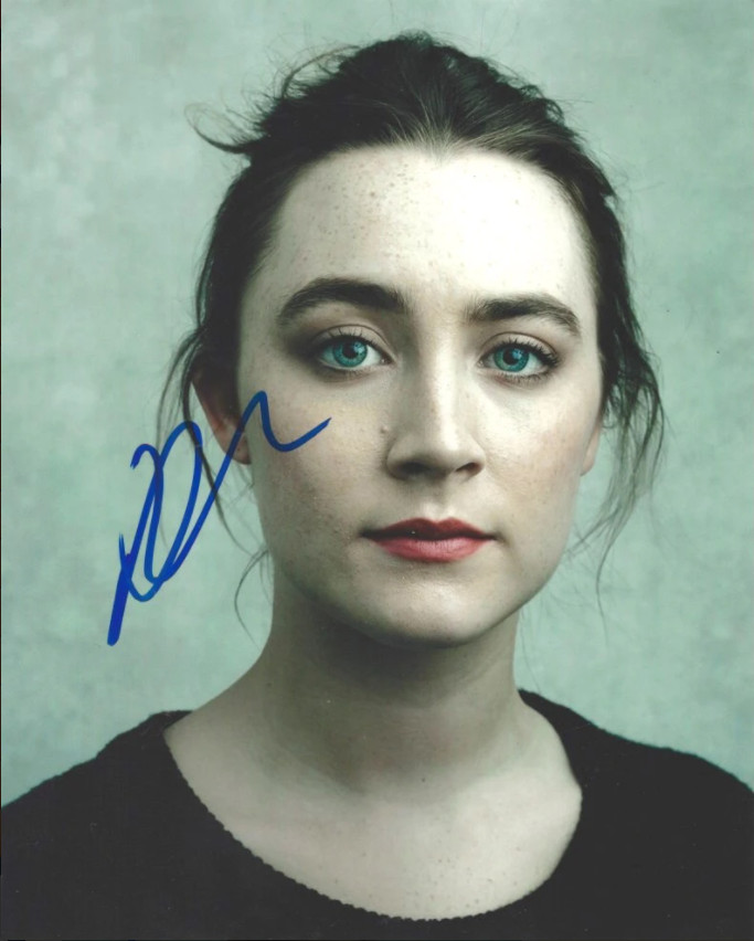 Saoirse Ronan signed 8×10 photo in person. Proof – Lady Bird, Atonement