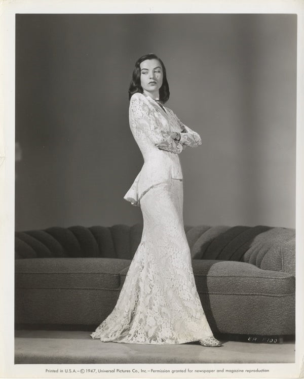 Ella Raines The Web 1947 Original Photo Film Noir Femme Fatale Stamped Snipe