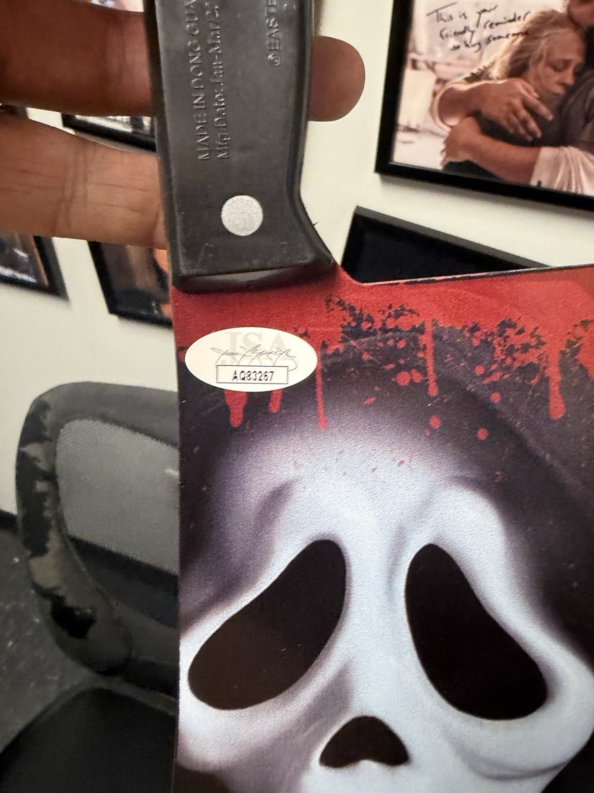 Roger l Jackson Signed Ghostface Prop Knife JSA