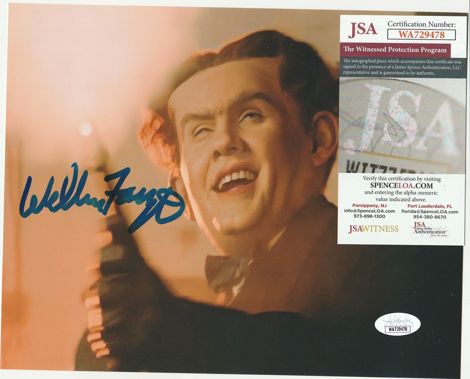 WILLIAM FORSYTHE SIGNED 8X10 PHOTO ACTOR 1990 MOVIE DICK TRACY FLATTOP JSA