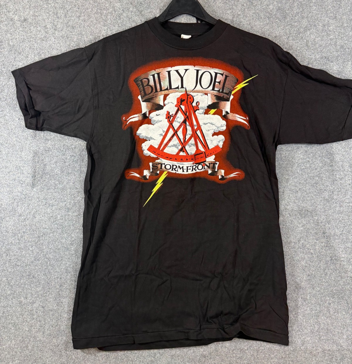 Billy Joel Storm Front Concert Shirt Womens XL Black Graphic 1990 VTG NOS NWOT
