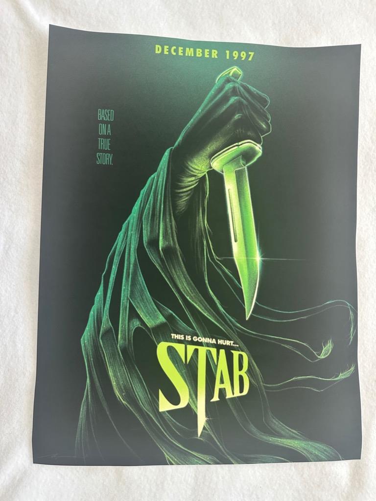 SCREAM STAB – Limited Edition 18″x24″ Poster Screen Print Matt Ryan Tobin Signed