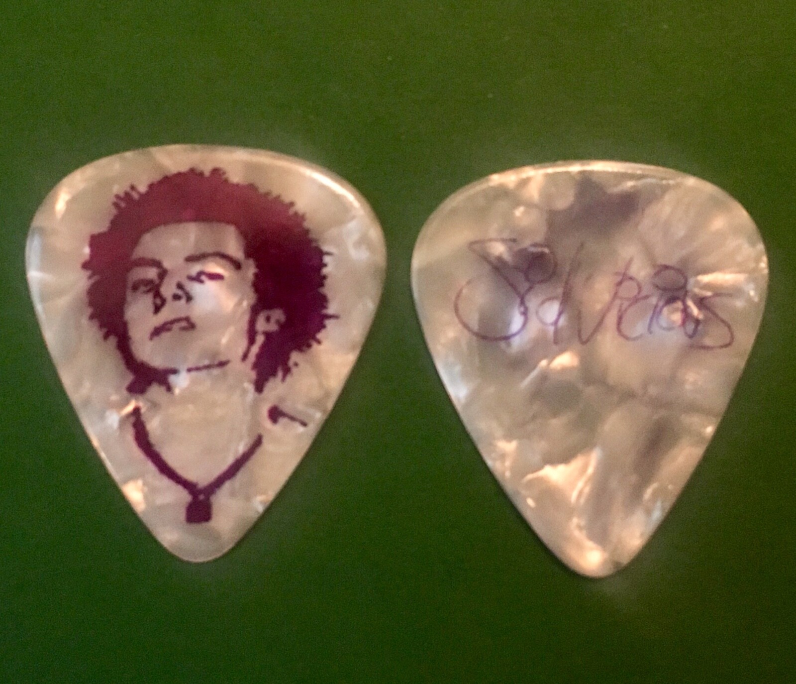 SID VICIOUS SIGNATURE Guitar Pick SEX PISTOLS Punk SUPER NICE!