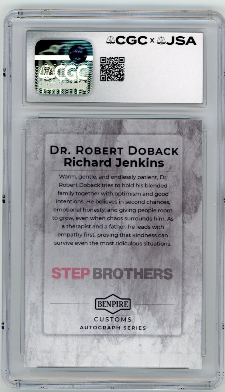 Richard Jenkins Signed Custom Step Brothers Signature Card JSA CGC Auto 8