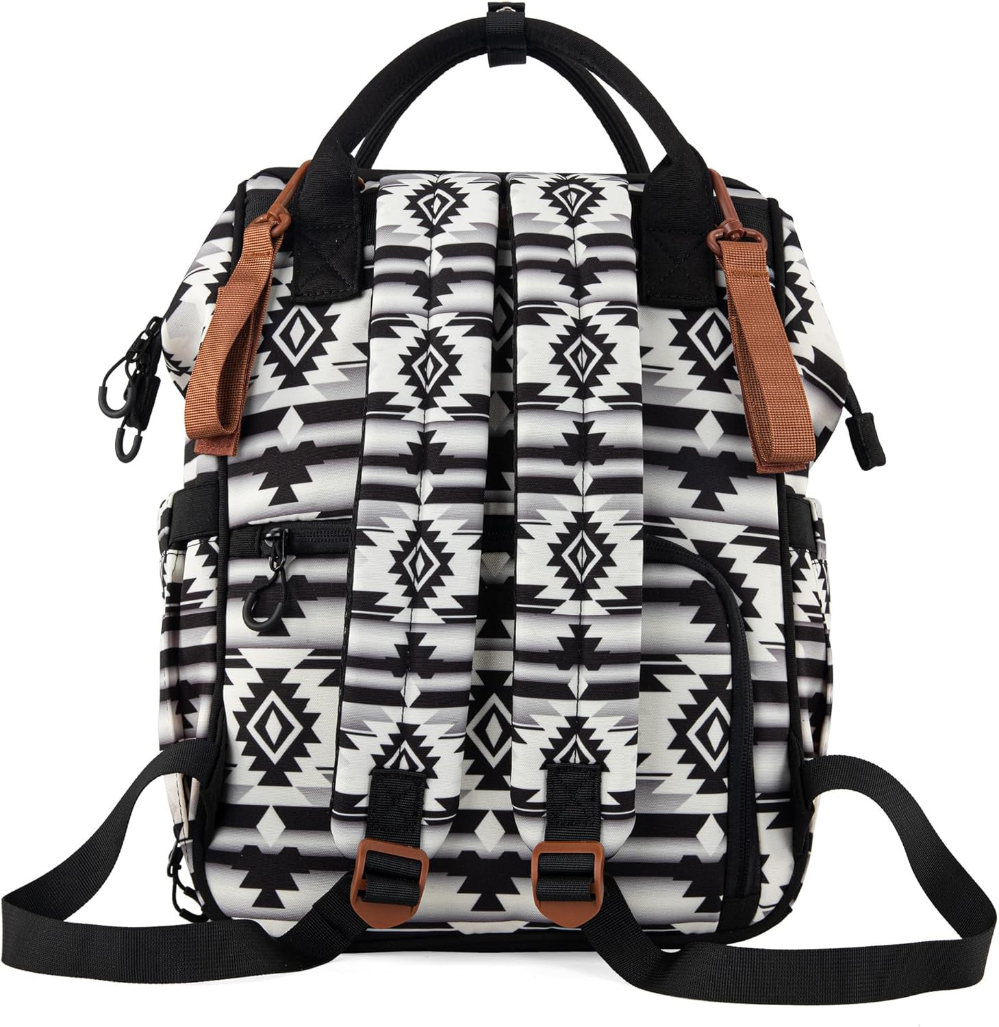 Aztec Backpack Organized Daypack Travel Baby Bag with Stroller Strap and Side Bo