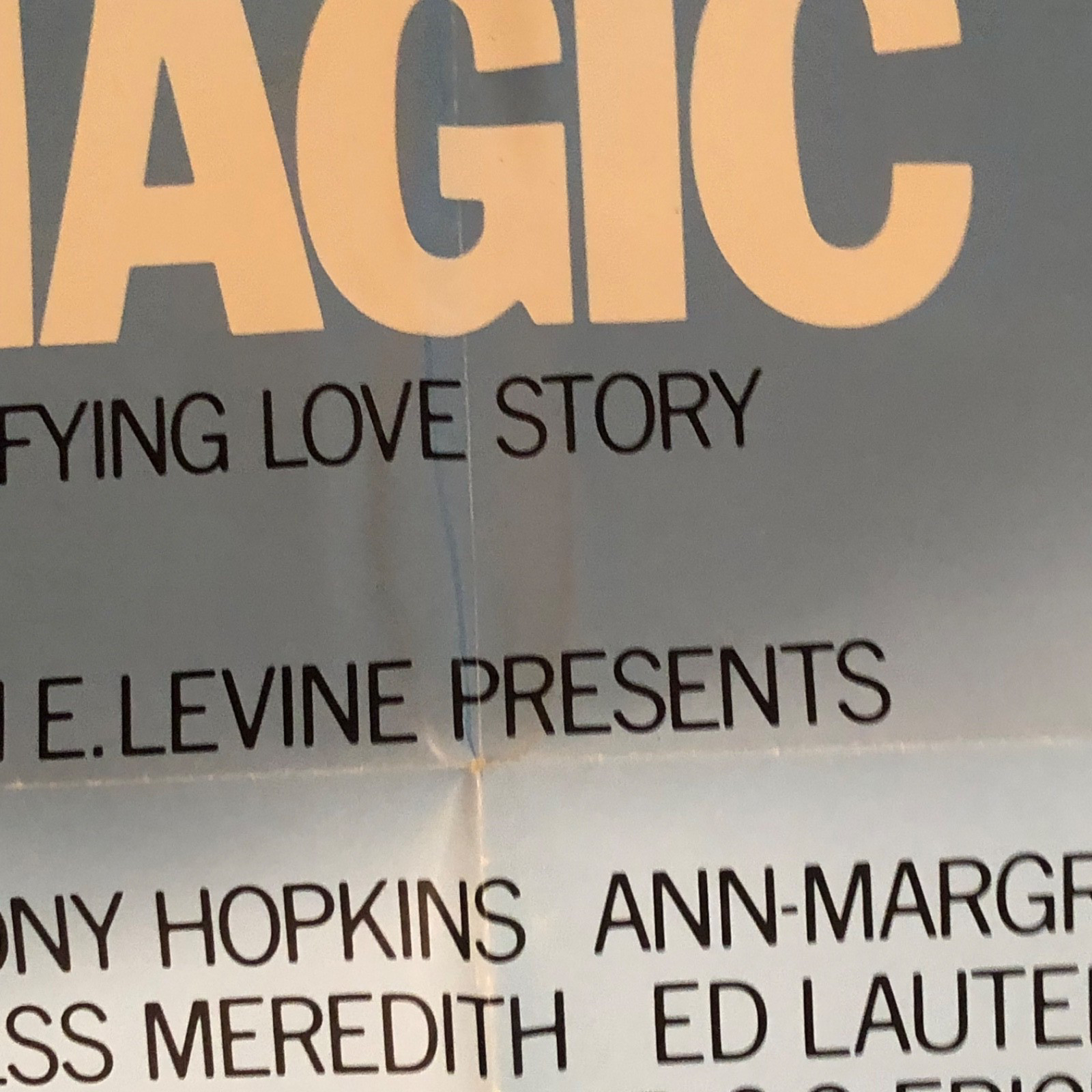Magic 1978 ORIGINAL 27X41 MOVIE POSTER ANTHONY HOPKINS ANN-MARGRET HORROR