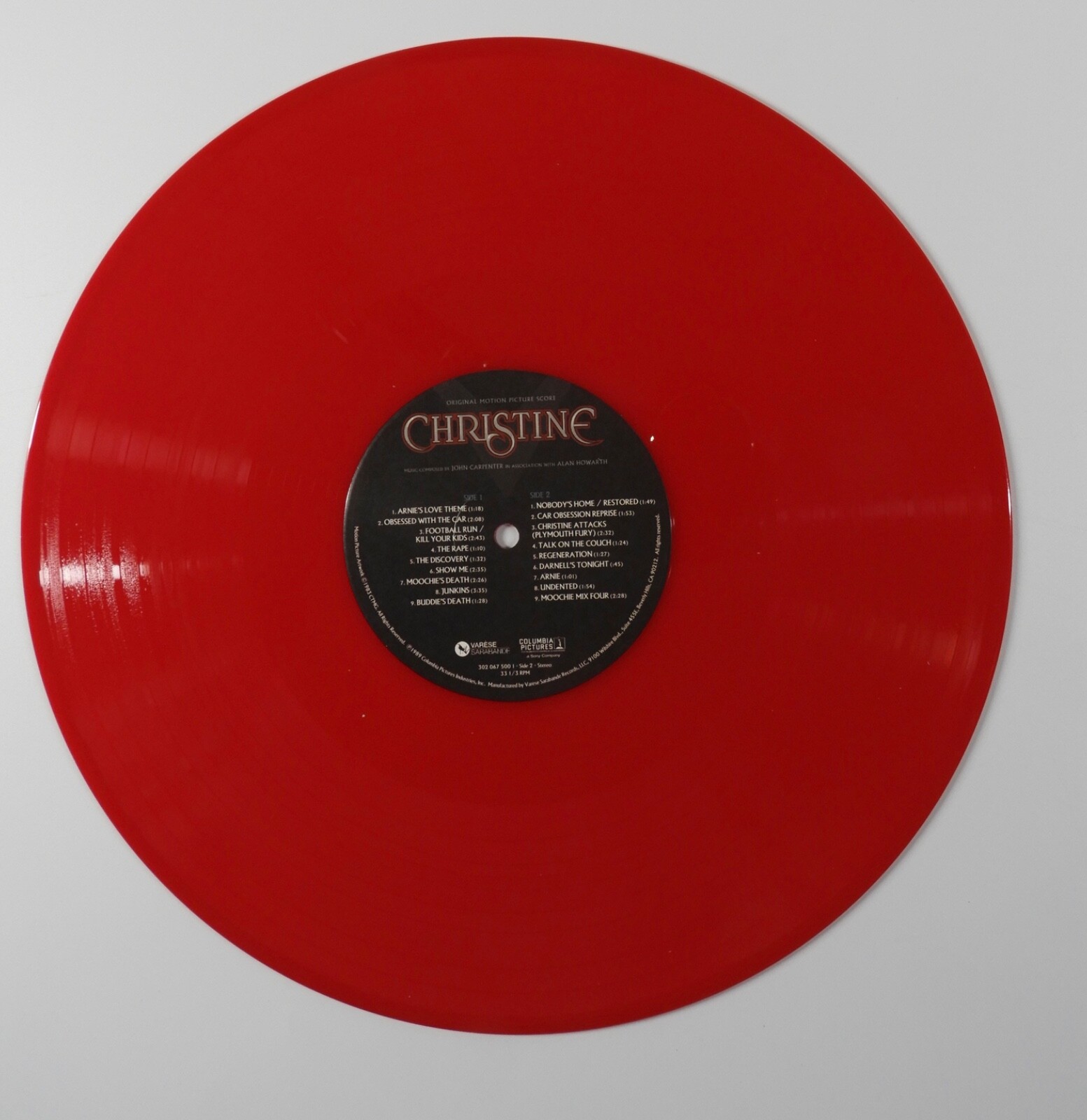 Christine John Carpenter Signed Autograph JSA Album Soundtrack Red Vinyl